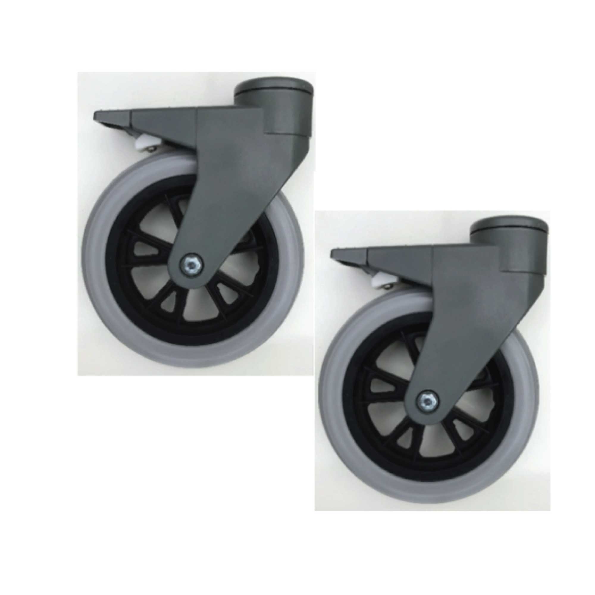 Set plastic castor wheel with full rubber 200x35