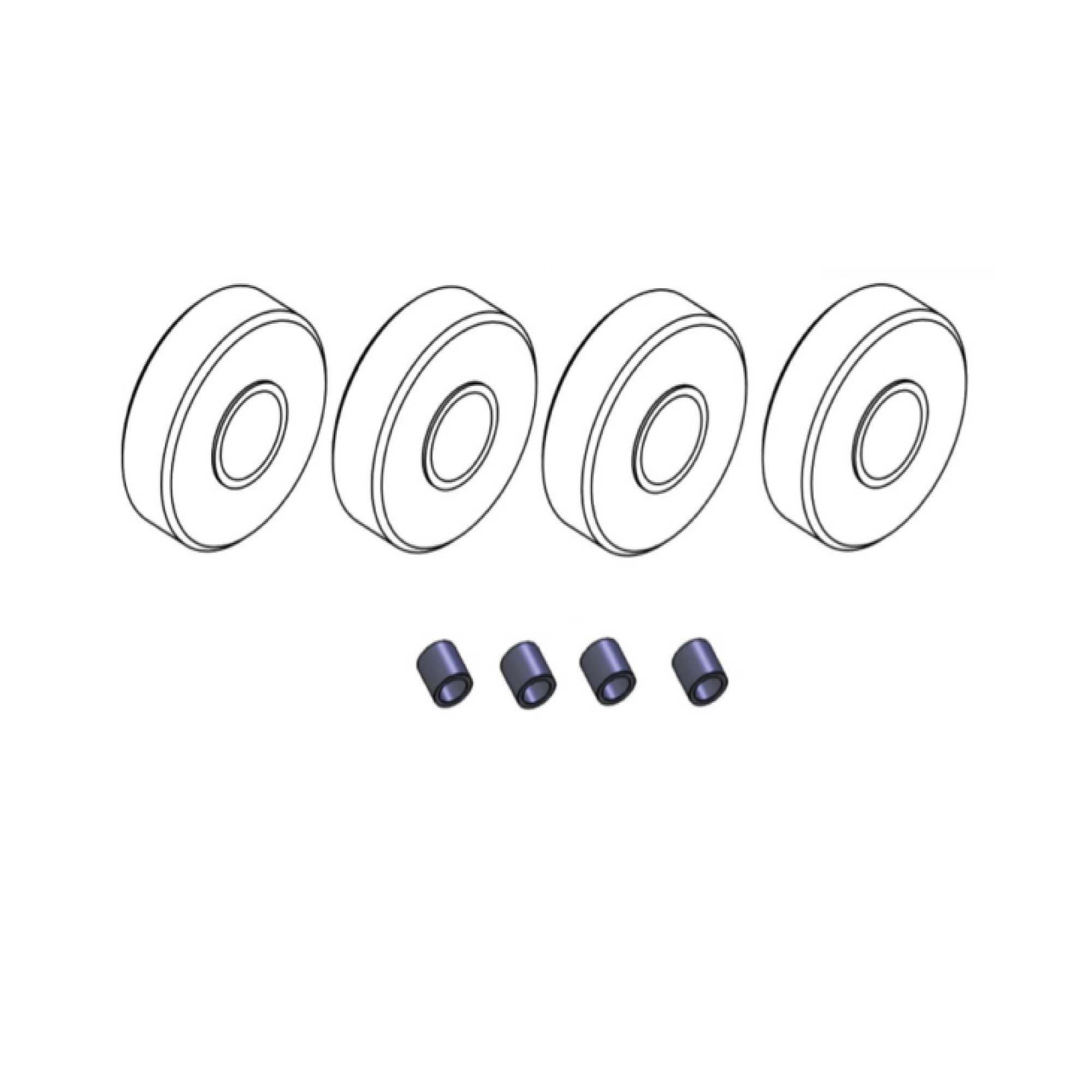 Set nylon wheels