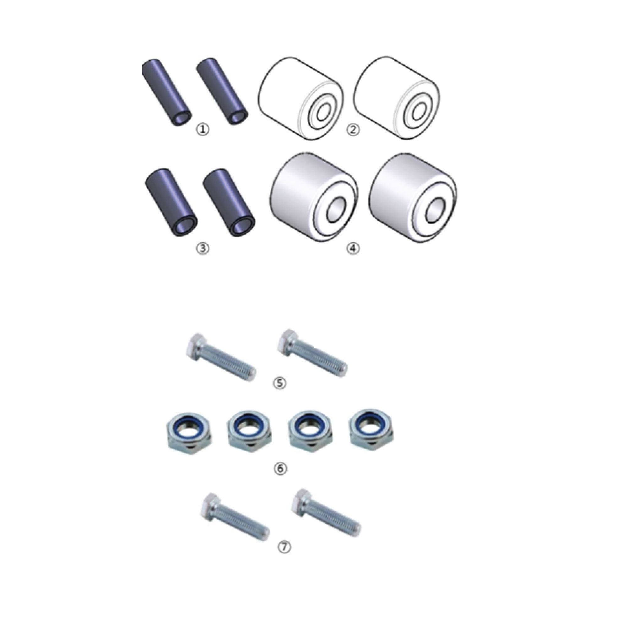 Set wheels support frames